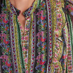 Ruffle Metallic Midi Dress - 14